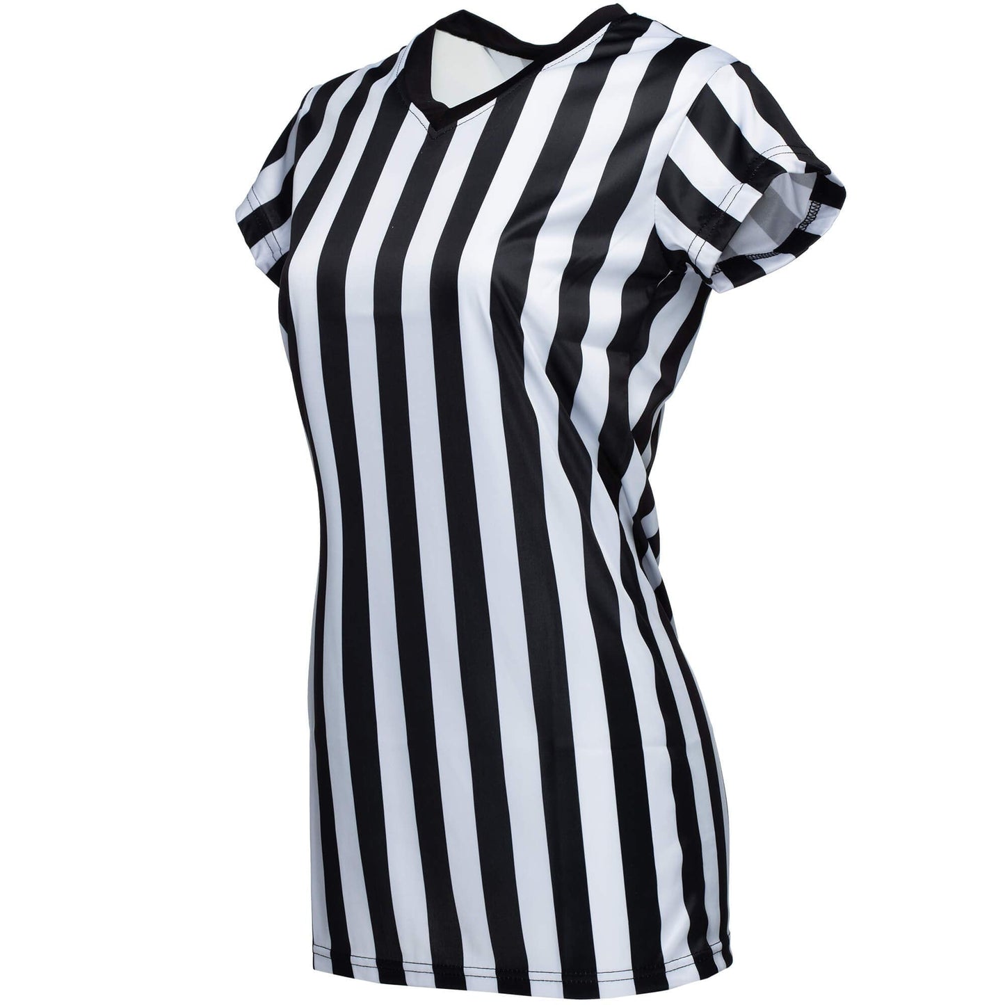 Murray Sporting Goods Women's Referee Shirt | Women's V-Neck Officials Jersey, Halloween Costume, or Waitress Uniform (Large)