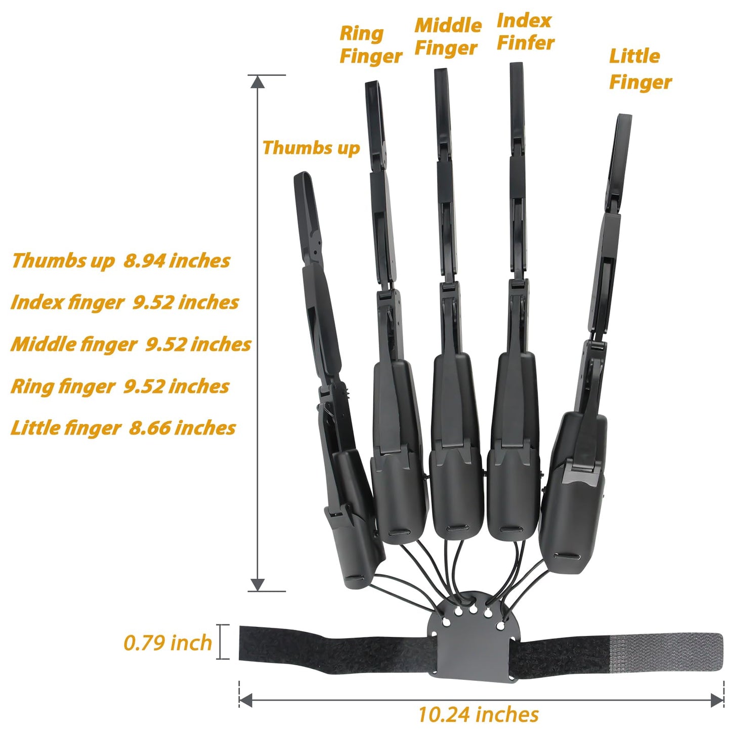 Halloween Articulated Fingers with Protective Gloves, Articulated Finger Extensions, Finger Claw with Protective Gloves, Scary and Flexible Skeleton Claws Hands, Halloween Props for Any Costume, Black