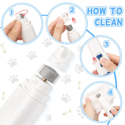 Dreamon Dog Electric Nail File Grinders, Pet Nail Trimmer Low Noise, Long Working Time, for Small Medium Large Breed Dog and Cat