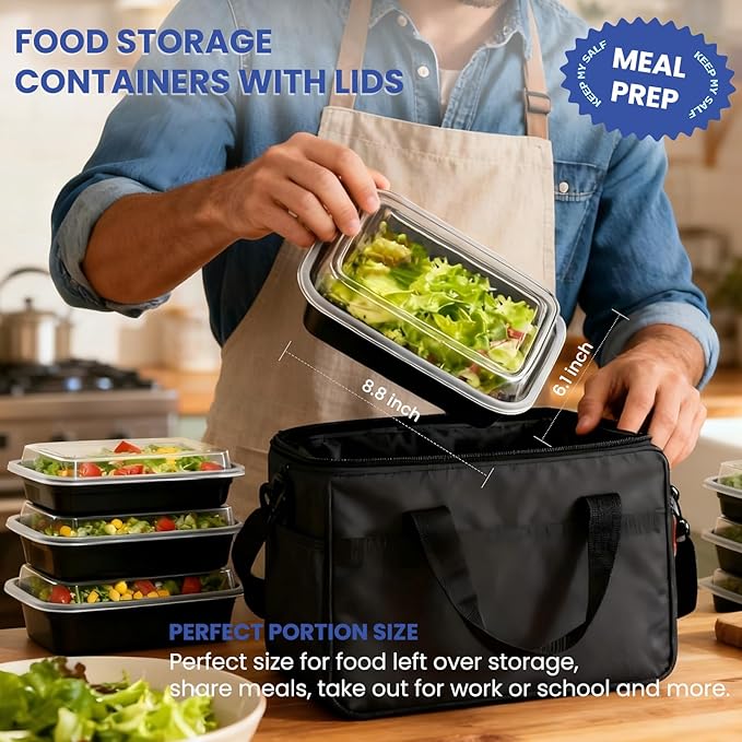 38oz 10 Pack Disposable Food Leftover Containers