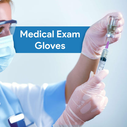 Vinyl Disposable Gloves Large - 100 Clear Food Safe Cooking and Household Cleaning Gloves - Powder-Free and Latex-Free Kitchen Glove for Meal Prep and Food Service