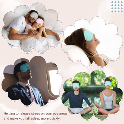 BBTO 4 Pcs Silk Sleep Eye Masks Smooth Soft Satin Eye Covers with Adjustable Strap Blindfold for Sleeping Blocking Out Lights Travel Relaxation (Royal Blue, Dark Green, Navy Blue, Black)
