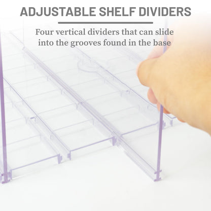 Amviner Gift Bag Storage Organizer, Acrylic Clear Shopping Bag Organizer, Adjustable Shelf Divider Bag Organizer for Small Closet, 1 Pack