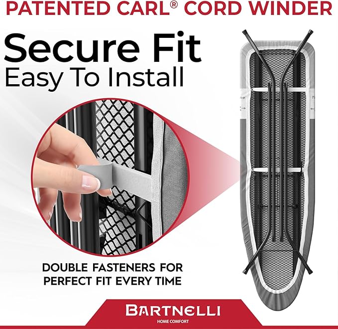 Bartnelli Ironing Board Cover and Pad, Made in Europe