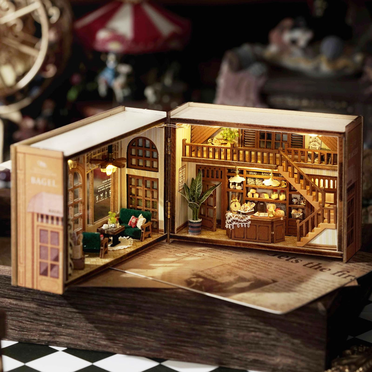 DIY Miniature House Kit, CUTEROOM Mini House Kit for Adult to Build