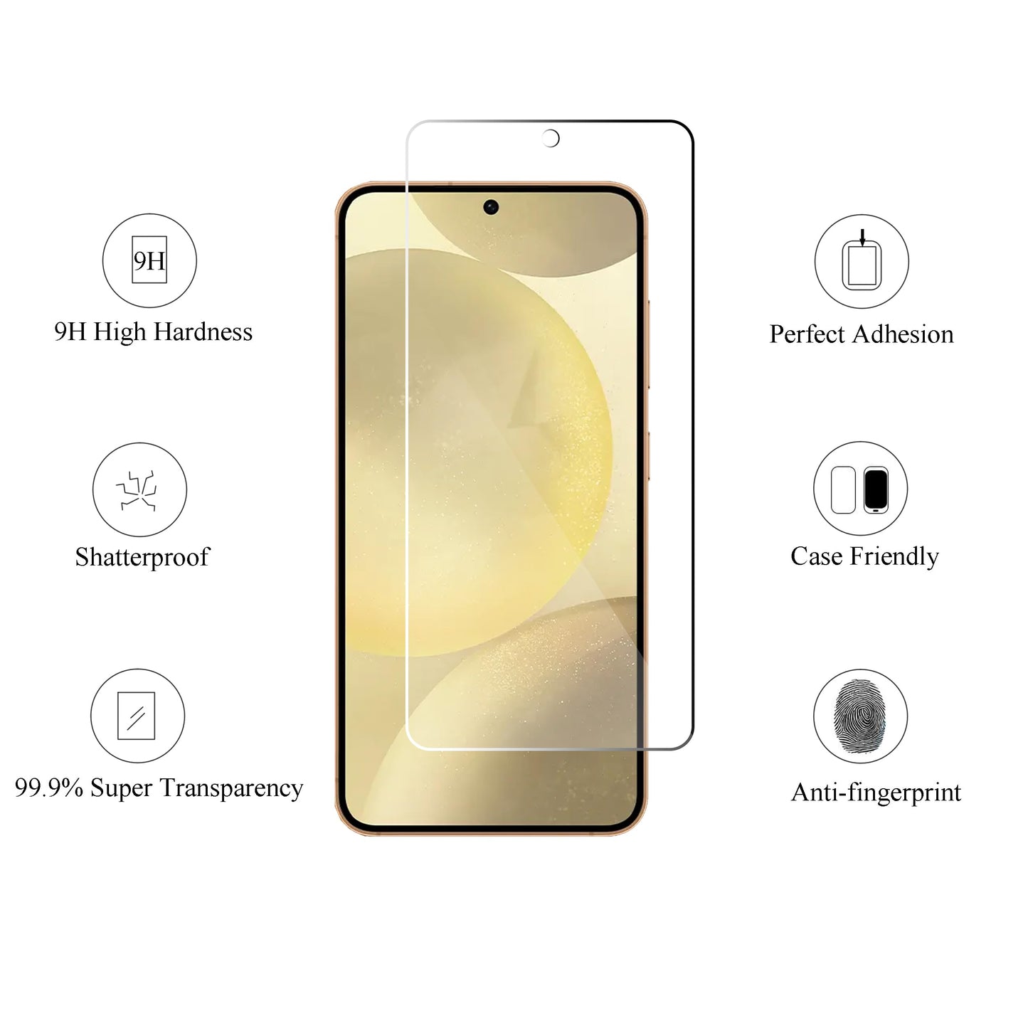 Ailun Screen Protector for Galaxy S22+/S22 Plus 5G 6.6 Inch Display 3Pack + 3Pack Camera Lens Tempered Glass Fingerprint Unlock 0.25mm Clear Anti-Scratch Case Friendly [Not For S22 Ultra]