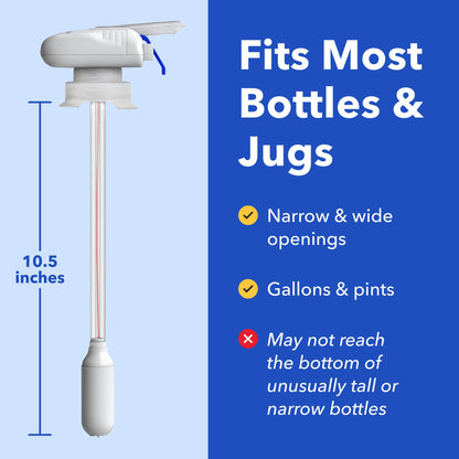 Magic Tap Automatic Drink Dispenser for Fridge, Teal (3 Pack), No Spill Milk Dispenser for Fridge, Automatic Milk Dispenser Pump for Gallon Jugs, Water & Juice, Fits Most Bottles, Batteries Required