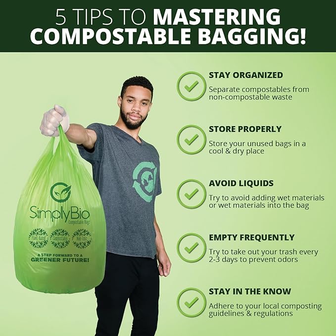 Simply Bio 13 Gallon Compostable Trash Bags Liners