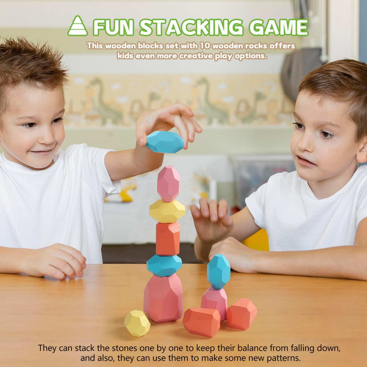 Montessori Toys for 3 Year Old, Wooden Board Game Pick Up Sticks Ball Drop