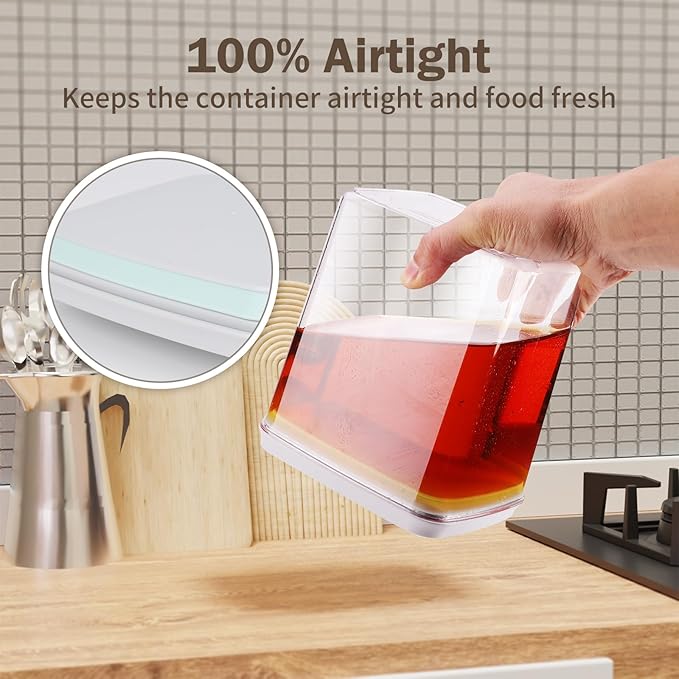 8 Pcs Pop Food Storage Containers Airtight Food Storage Containers Set