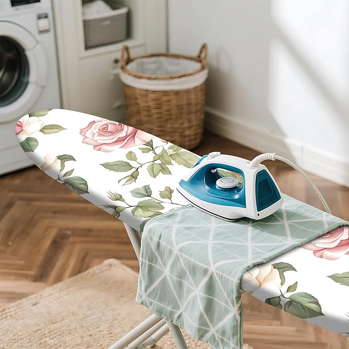 Floral Ironing Board Cover 17.7"x49", Standard Size Iron Board Covers