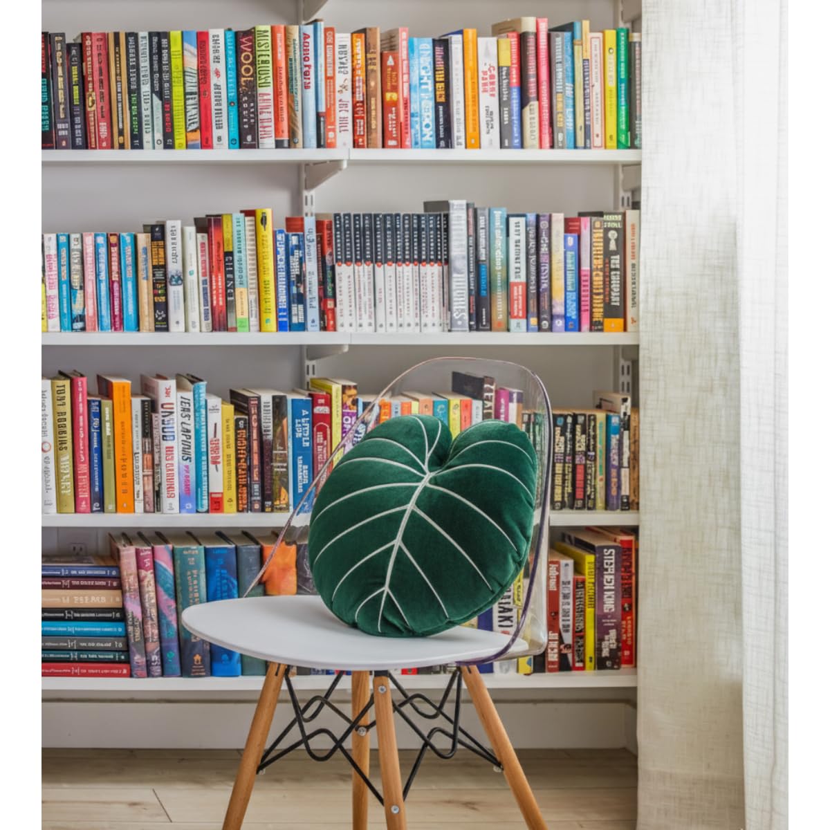 Green Philosophy Co. Monstera Leaf Pillow - Mossy Earth - Large Soft Plant-Shaped Plush Cushion for Couch, Bed, or Reading Nook - Cute & Unique Nature-Inspired Decor Super Soft & Cuddly Throw Pillow