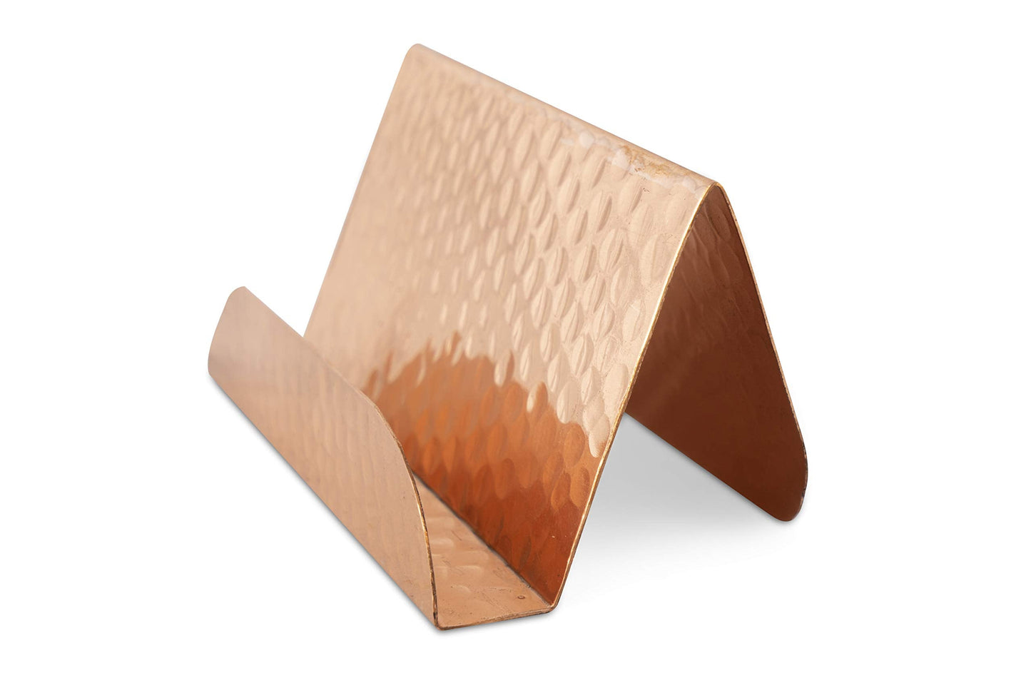 GoCraft Pure Copper Business Card Holder Stand | Fits 20-30 Business Cards | Pure Copper Finish Stand