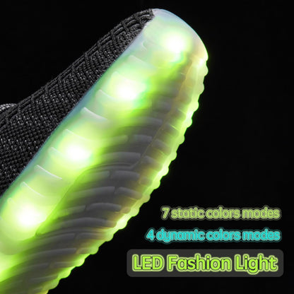 Light Up Shoes for Women Men USB Charging LED Shoes Adult Halloween Dancing Glowing Luminous Trainers Mesh Upper Flashing Sneakers(Black,9)