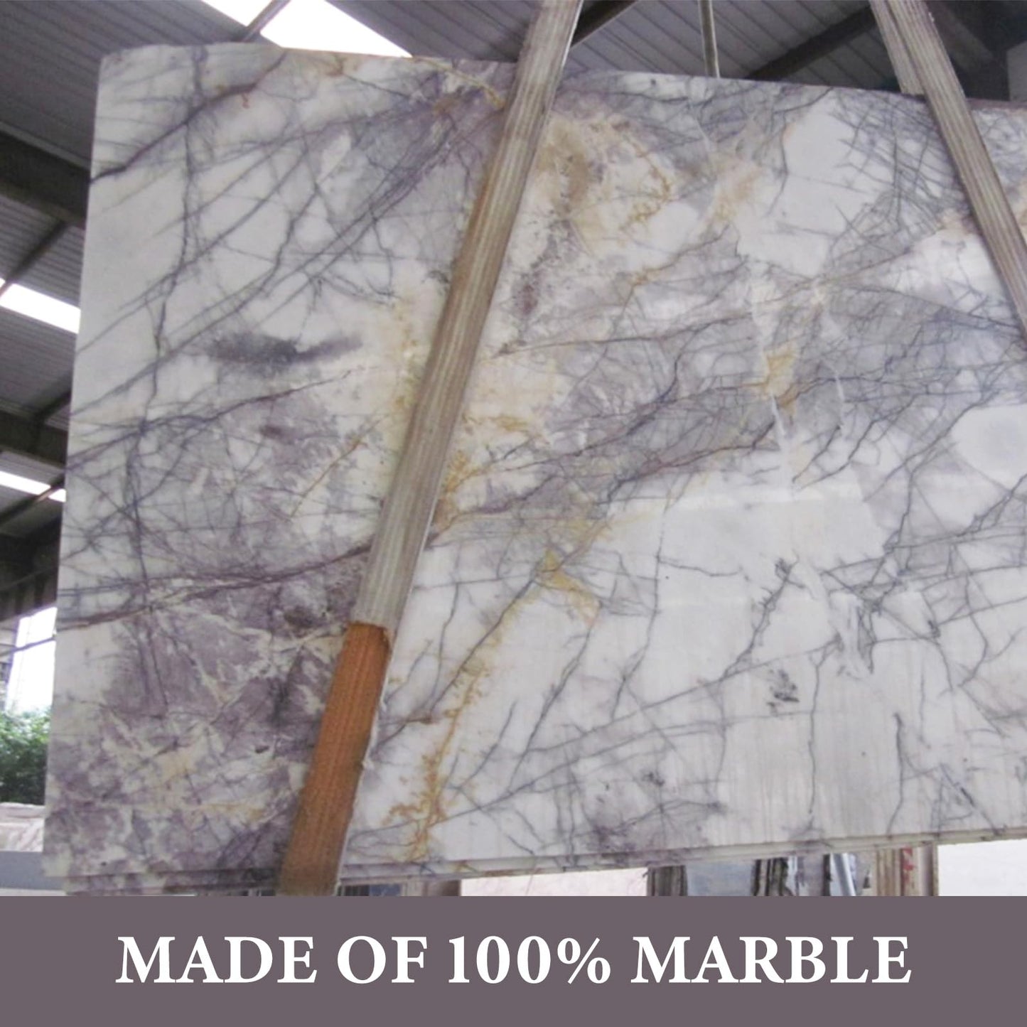 Koville Marble Cutting Board for Kitchen, 16x12 Inches Large Marble Slab Cheese Board, Rectangular Serving Board for Baking Charcuterie Pastry, Natural Stone Board for Countertop (Milas Lilac)