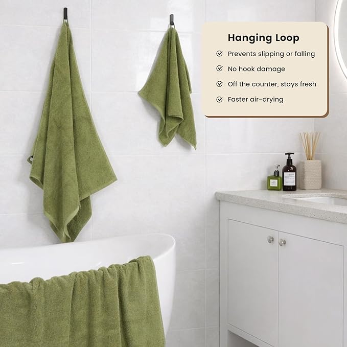 SEMAXE 4-Pack Luxury Bath Towels