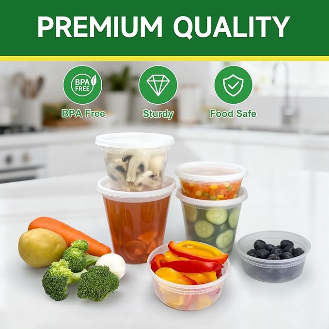 50 Set 32 oz Deli Containers