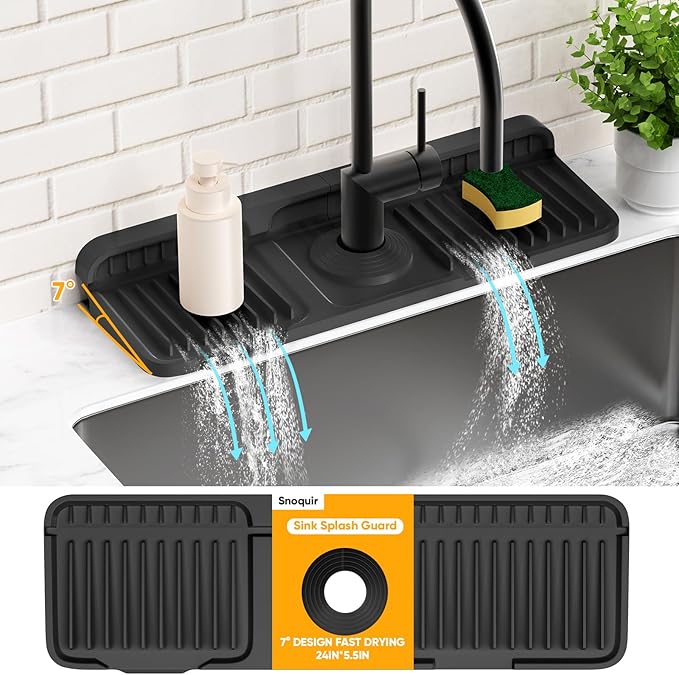 14.6 inch Faucet Mat for Kitchen Sink Splash GuardKitchen Sink Faucet Mat