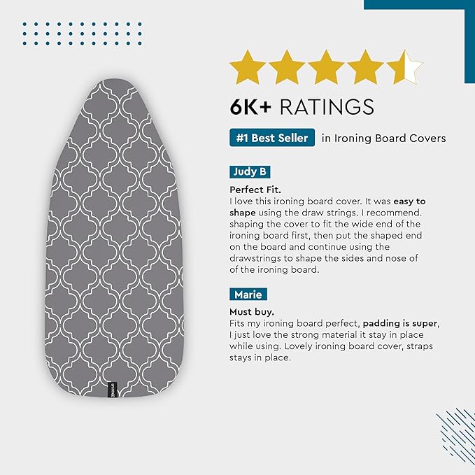 Encasa XO Ironing Board Cover and Pad 42"x14"