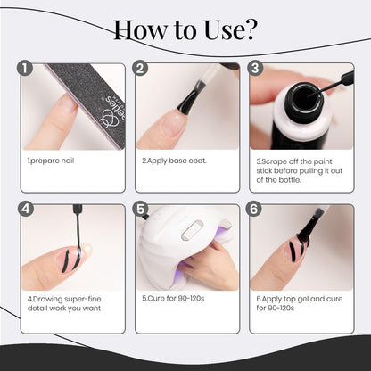 Beetles Nail Stamp, 4Pcs French Tip Tool Easy Manicure Nail Stamper Single Head Soft Silicone Long & Short French Tip Stamp Tool with 2Pcs Nail Scraper Decorations Gift for Women