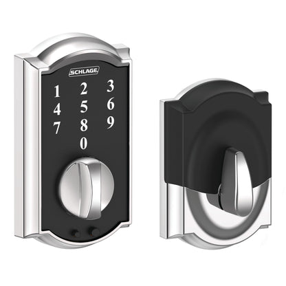 SCHLAGE BE375 CEN 622 Touch Keyless Touchscreen Electronic Deadbolt Lock, Matte Black