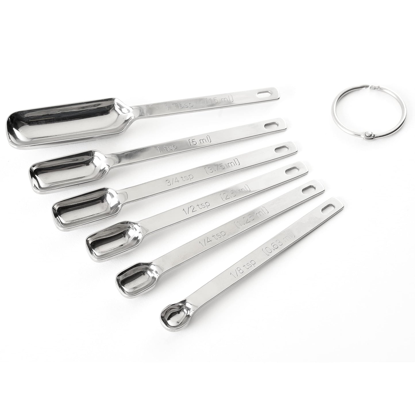 Norpro 3060 Stainless Steel Measuring Spoons, Set of 6