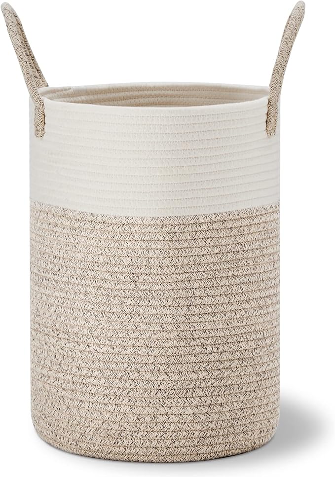 VIPOSCO Tall Laundry Hamper, Woven Rope Storage Basket