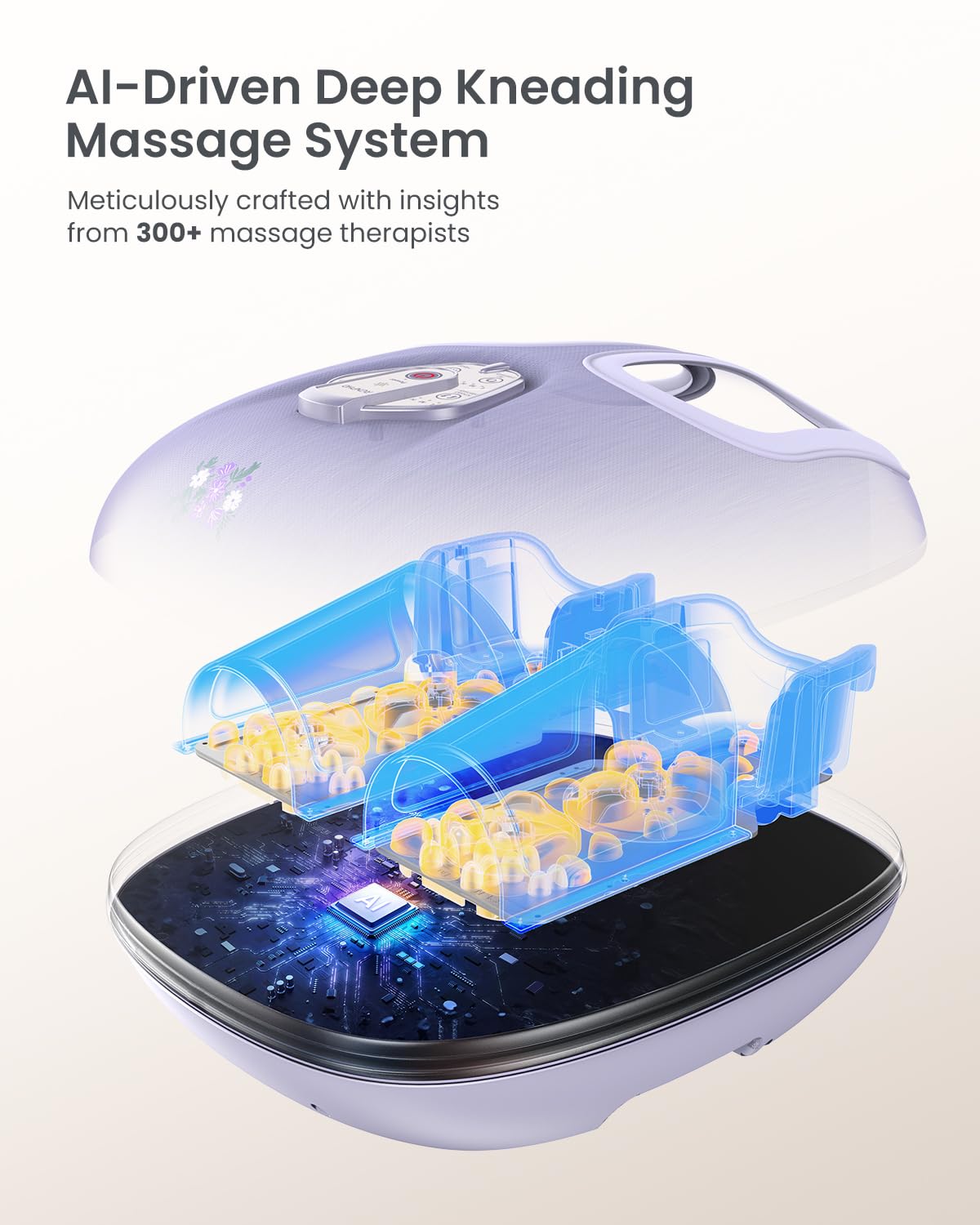 RENPHO Foot Massager Machine with Heat [2026 Upgraded], Shiatsu Foot Massager for Plantar Fasciitis, Foot Massager Machine for Women, Wireless Control, True Full Foot Massager, Up to Size 14, BK