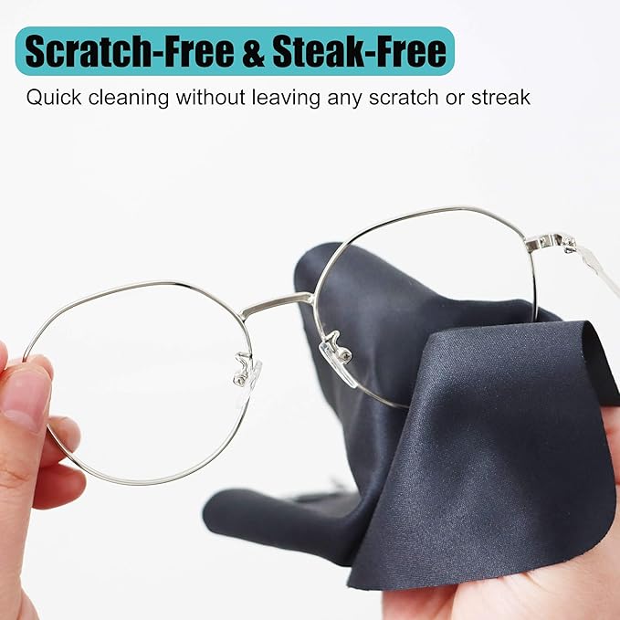Solid Color Keychain Microfiber Eye Glasses Cleaner Cleaning Cloth Wipes