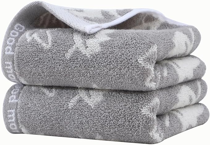 2 Pack Decorative Maple Leaf Hand Towels Cotton, Soft Highly Absorbent Bathroom