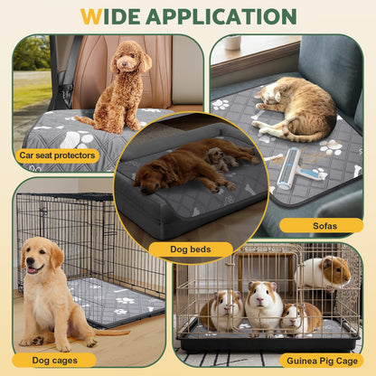 Gimars Reusable Dog Training Pads,2 Pack 120×90cm Washable Dog Pads,Thickened Absorbent Pet Mat,Fast Drying Training Mat for Puppy/Senior Pet Whelping Incontinence Housebreaking