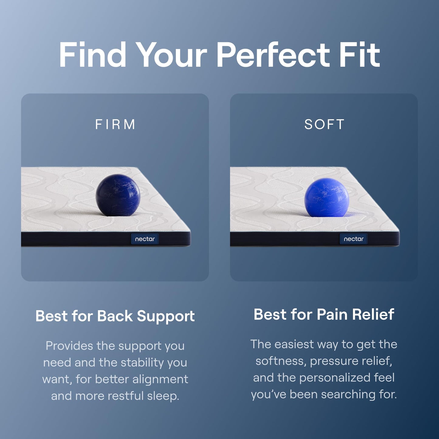 Nectar Soft Mattress Topper - King - 2" Gel Memory Foam Mattress Topper - Breathable & Comfortable - Back Pain Relief - Cooling Comfort, Enhanced Support, and Spine Alignment