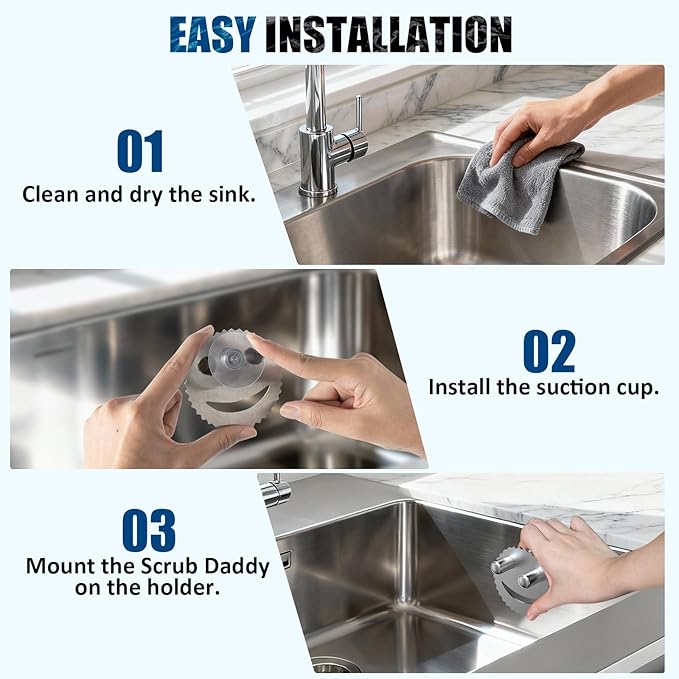 Stainless Steel Scrubber Smiley Face Dish Sponge Holder, Rv Apartment Kitchen