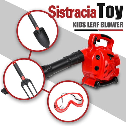 Sistracia Kids Leaf Blower Toy Tool Pretend Play Series, Toy Leaf Blower for Kids That Really Works, Outdoor Preschool Gardening Kids Tool Toy Set Gift for Boys & Girls