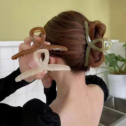 Big Hair Claw Clips Large Jelly Hair Clip for Women Large Butterfly Clip Claw Larger Size Hair Clip for Long Thick Hair 4 Pcs Christmas Gifts