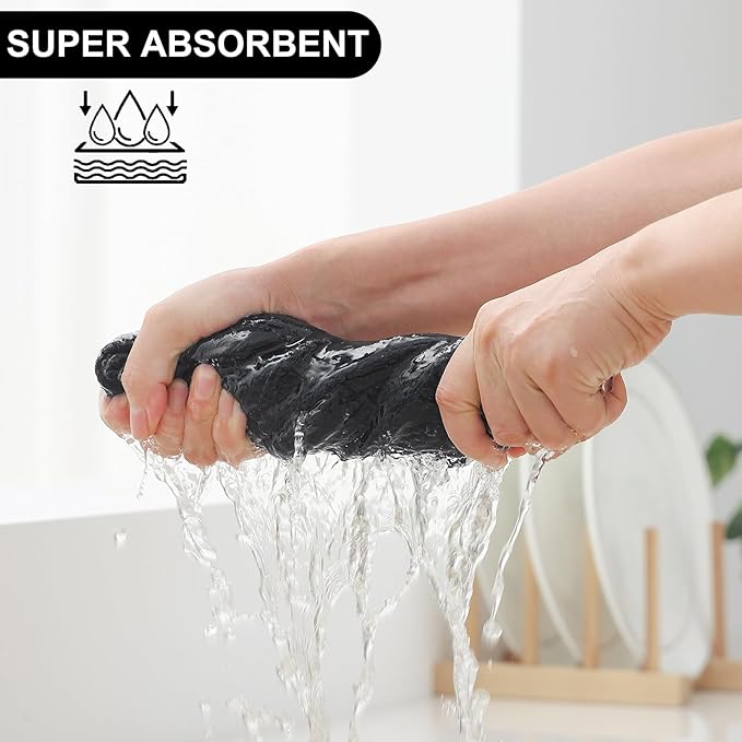 Homaxy Kitchen Towels and Dishcloths Set, 12 x 12 and 13 x 28 Inches, Super