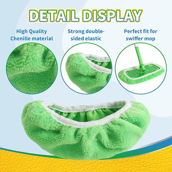 Reusable 100% Coral Fleece Mop Pads Compatible