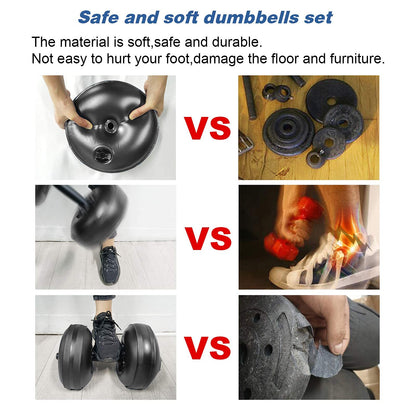 Water Filled Dumbbells Set - Water Filled Weights - Portable Travel Weights - Weights Adjustable Dumbbells - Portable Fitness Equipment - Strength Training - Fitness and Shaping