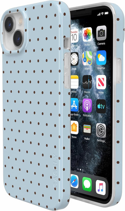 Casely iPhone 14 Case | Fit Check | Neutral Checkerboard | Compatible with MagSafe | Classic Ultra Slim Design