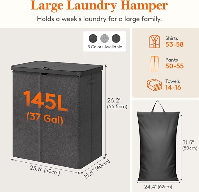 Lifewit 145L Large Laundry Basket