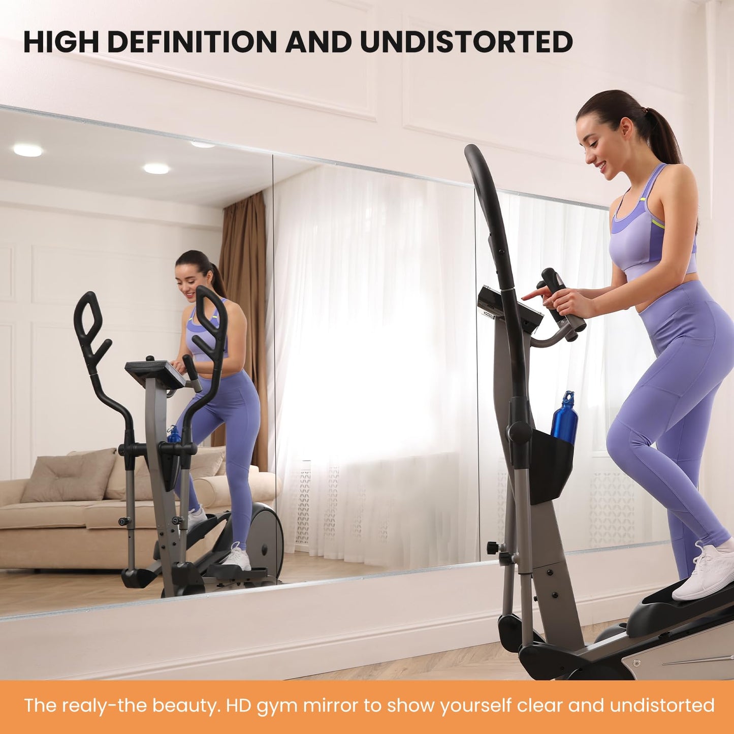 pertetey Home Gym Mirror, 48X24 Inch(Each)-2Pack Large Frameless Tempered Glass Full Body Wall Mounted for Yoga, Exercise, Dance Studio