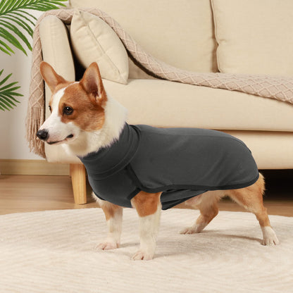 Hjyokuso Dog Jumper Fleece Vest Sweater, Warm & Lightweight Pullover Pajama Coat, Autumn Winter Cold Weather Puppy Clothes Jacket for Small Medium Large Dogs (Black 3XL)