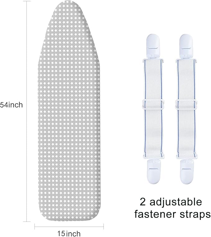 Ironing Board Cover and Pad 15" x 54", 4 Layers Extra Thick Iron Board Cover