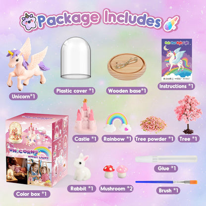 HappyGoLucky Unicorn Gifts for Girls, Craft Kits for Kids Toys Age 3-10 Year Old Girls Gifts Girls Birthday Presents Girls Toys Age 3-9 Best Toys for 3 4 5 6 Year Olds Girls Christmas Xmas Gifts