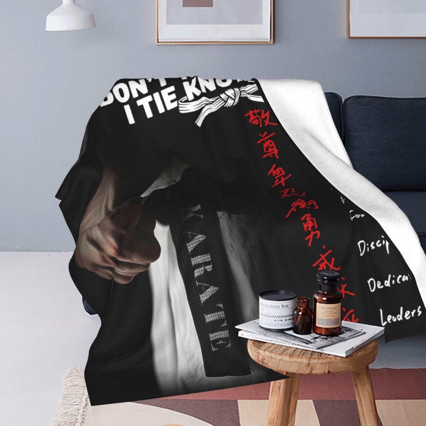 Uphomart Karate Gifts Blanket, Karate Throw Blankets, Gift for Men Women Boys Girls Lover Adult Cozy Fleece Flannel Bedding Stuff Plush for Couch Sofa Bed Decor 40"X50"