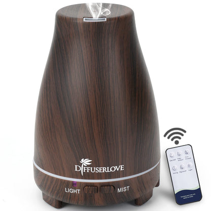 Diffuserlove Essential Oil Diffusers 200ML Remote Control Ultrasonic Mist Humidifiers BPA-Free Aromatherapy Diffuser with 7 Color Lights, Auto Shut-Off for Bedroom Office Kitchen