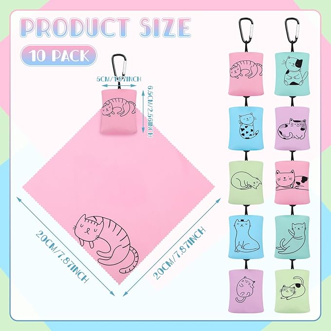 10 Pcs Microfiber Cleaning Cloth