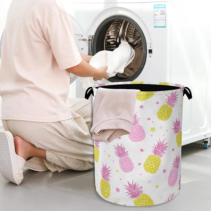 Pineapple Tropical Laundry Hamper, Dirty Clothes Laundry Basket