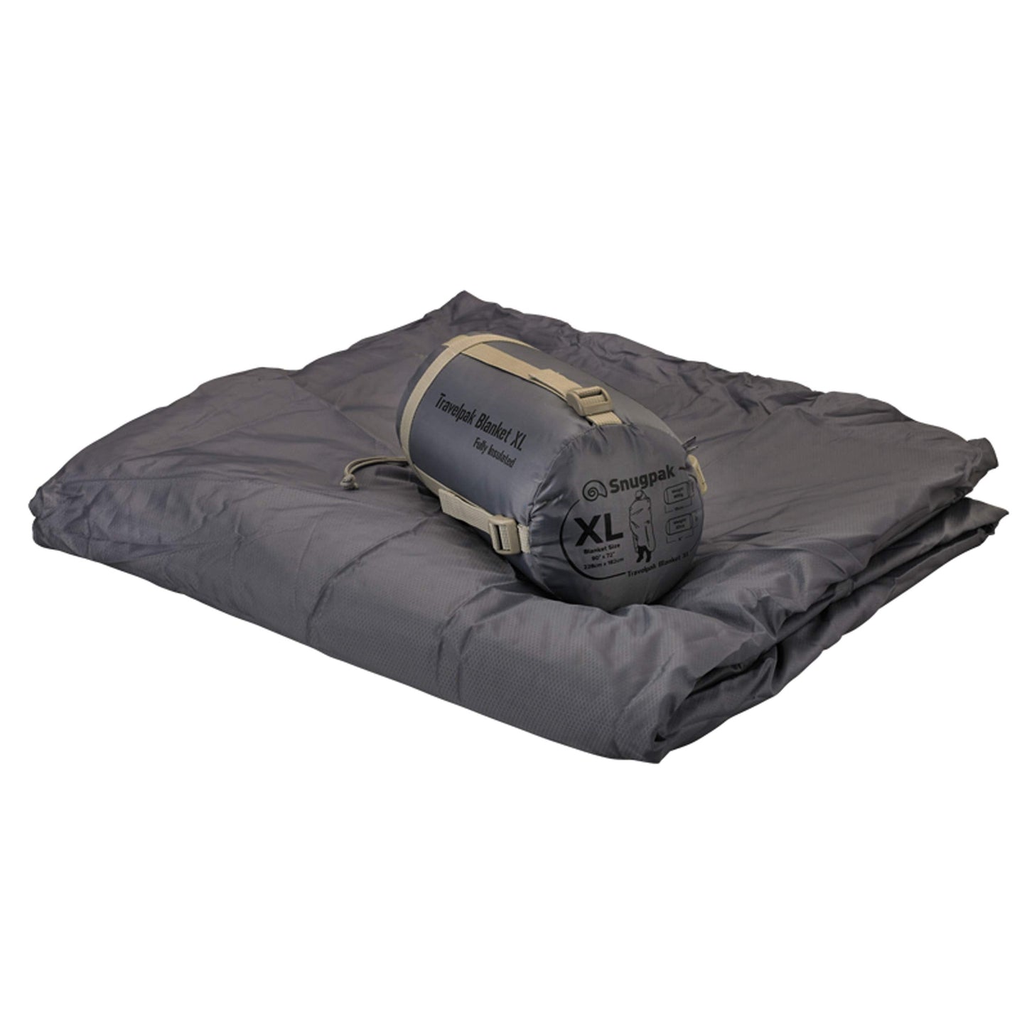 Snugpak Travelpak Blanket with Compression Stuff Sack, Lightweight, Pebble Grey