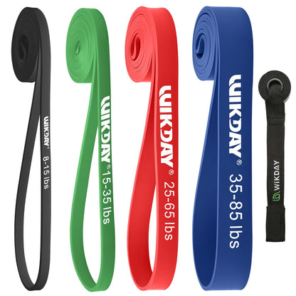 WIKDAY Resistance Bands, Pull Up Assistance Bands, Workout Bands, Heavy Exercise Bands Set with Door Anchor, Elastic Bands for Body Stretching, Training at Home/Gym for Men & Women